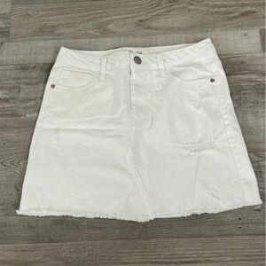 Almost Famous white denim mini skirt